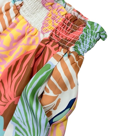 CROSBY by Mollie Burch Camden Flowy Pull On Coordinating Shorts XS Shell Print - Picture 6 of 13